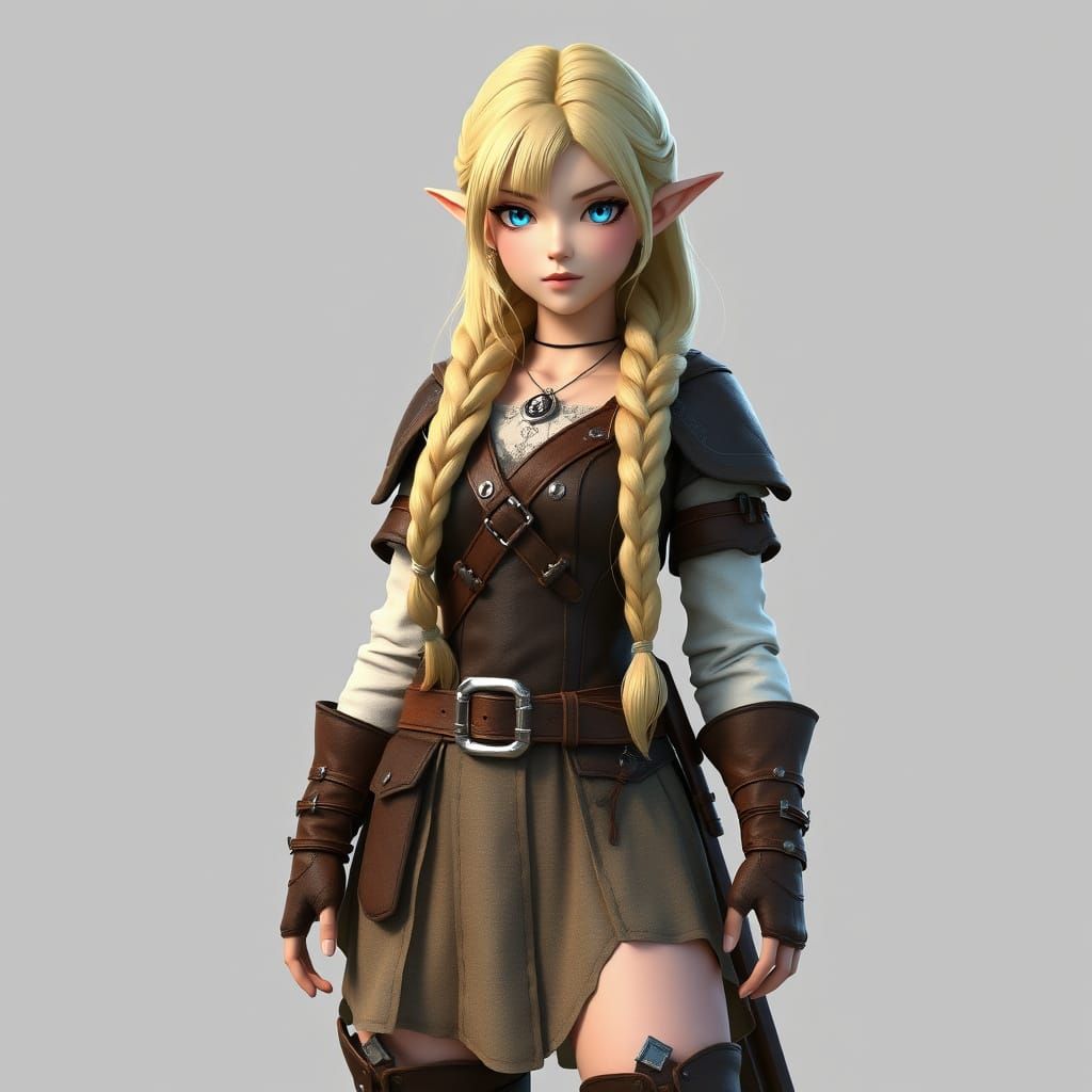 Half-elf noble bard girl