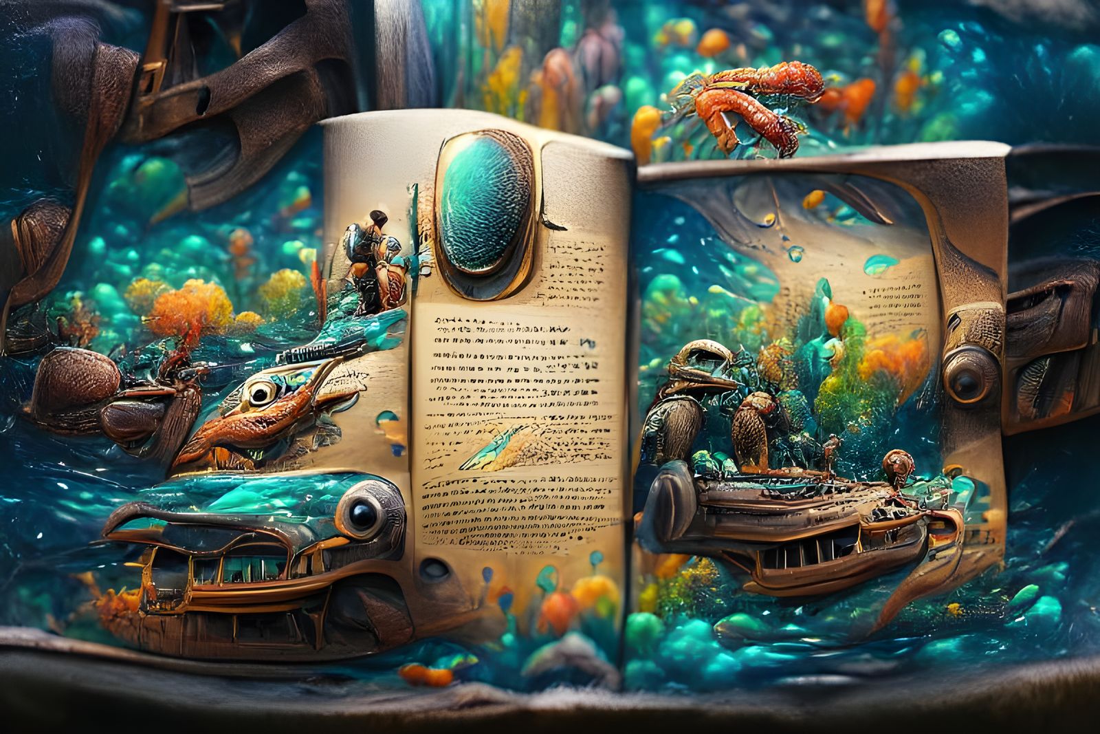 20,000 Leagues Under the Sea: Storybook Illustration
