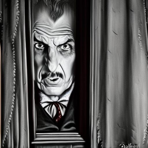 Vincent Price in Sinister Castle Portrait