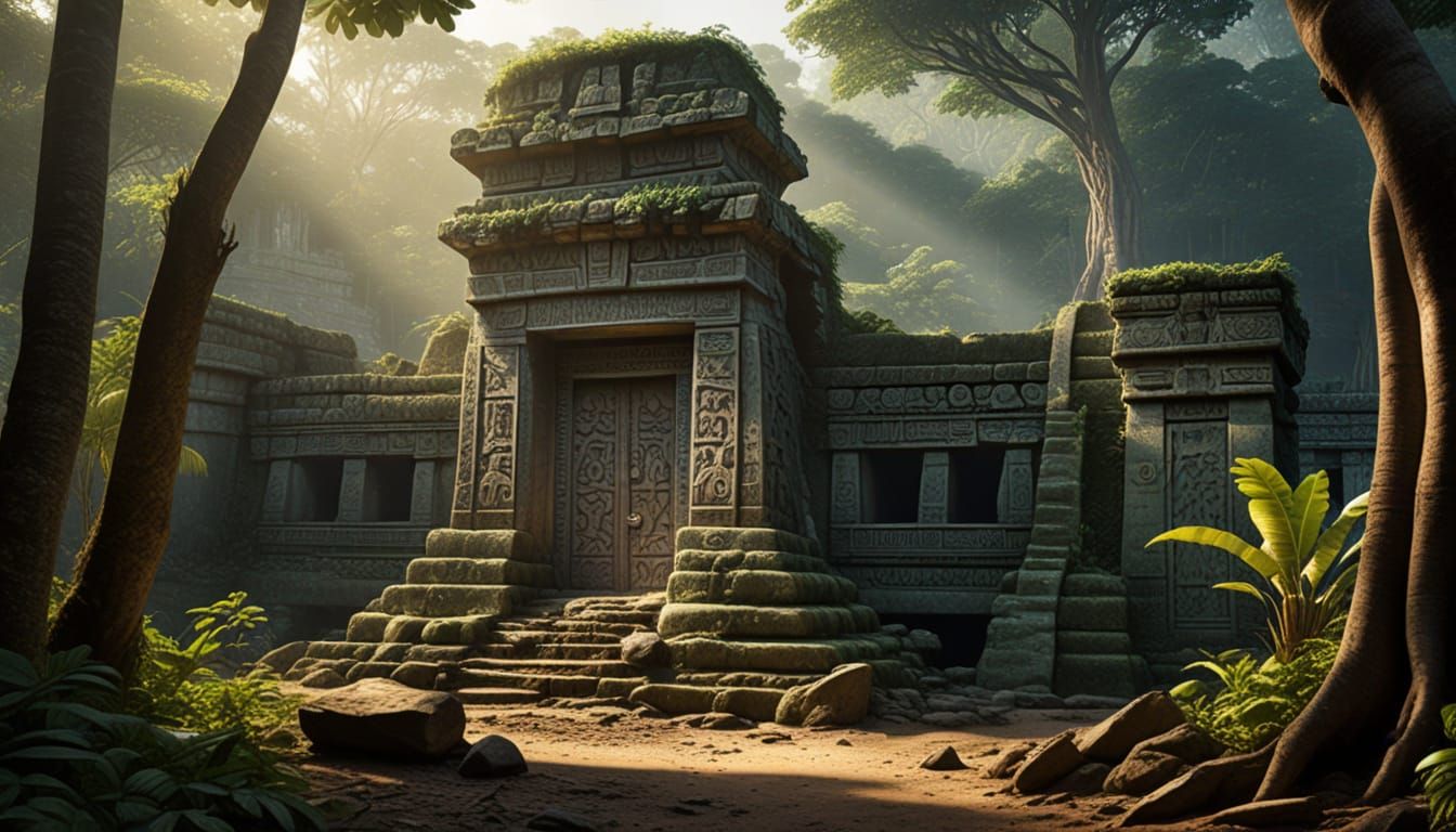 Ancient Jungle Temple in Ruins