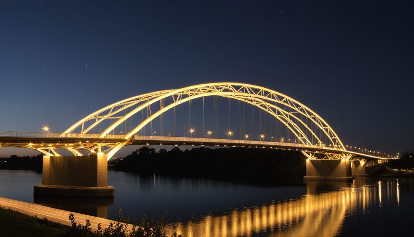 Bridge of Light Over Dark Water