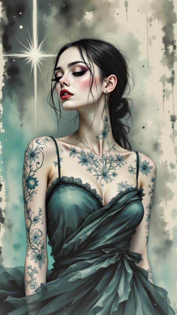 Whispers of Winter's Silence in Green Petals