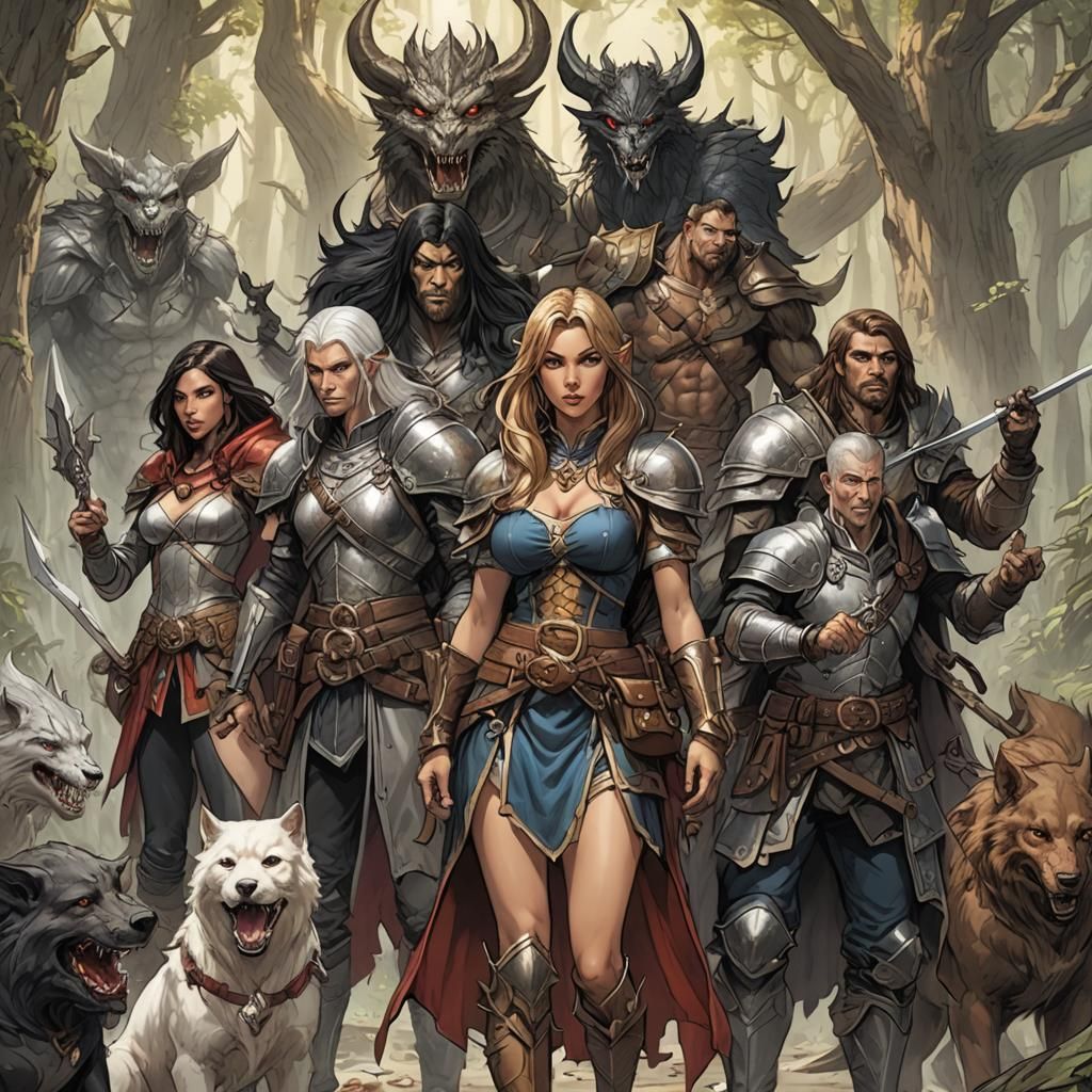 DnD adventure drawn by Grimm fairy tales