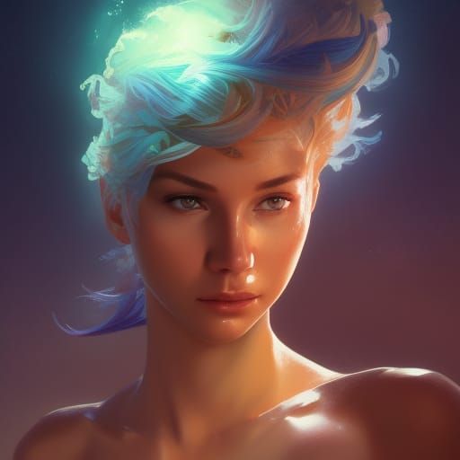 Barbados Portrait in Hyperdetailed Digital Art Style