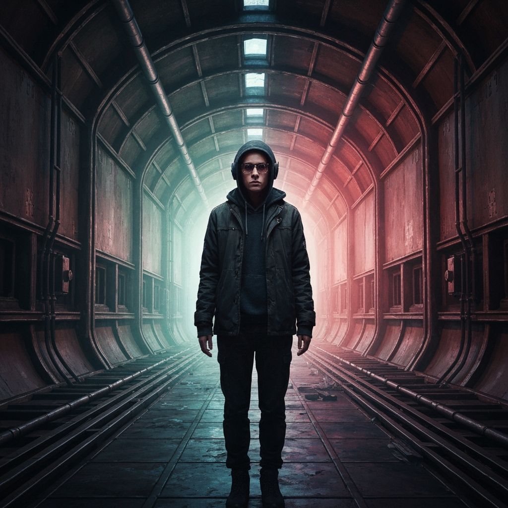 Dystopian Underground Silo in Hyperrealistic Style