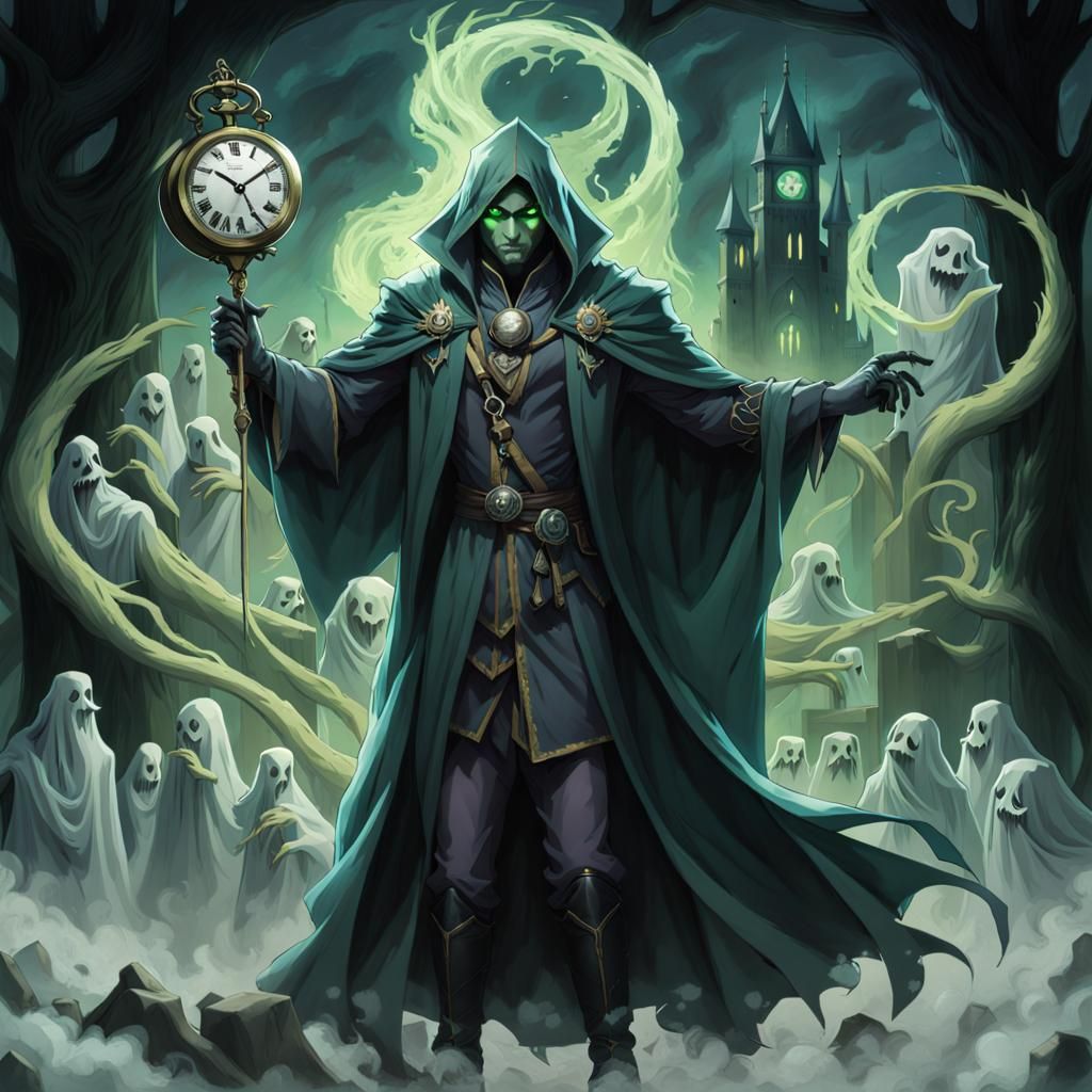 Ebon Shade: Spectral Trickster Villain Portrait