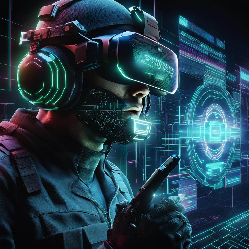 Gerome - Cyber Combat Hacker 2045 (Version B), by Lord Elboron