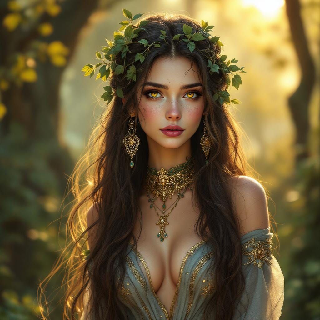 Ethereal Forest Portrait in Fantasy Art Style