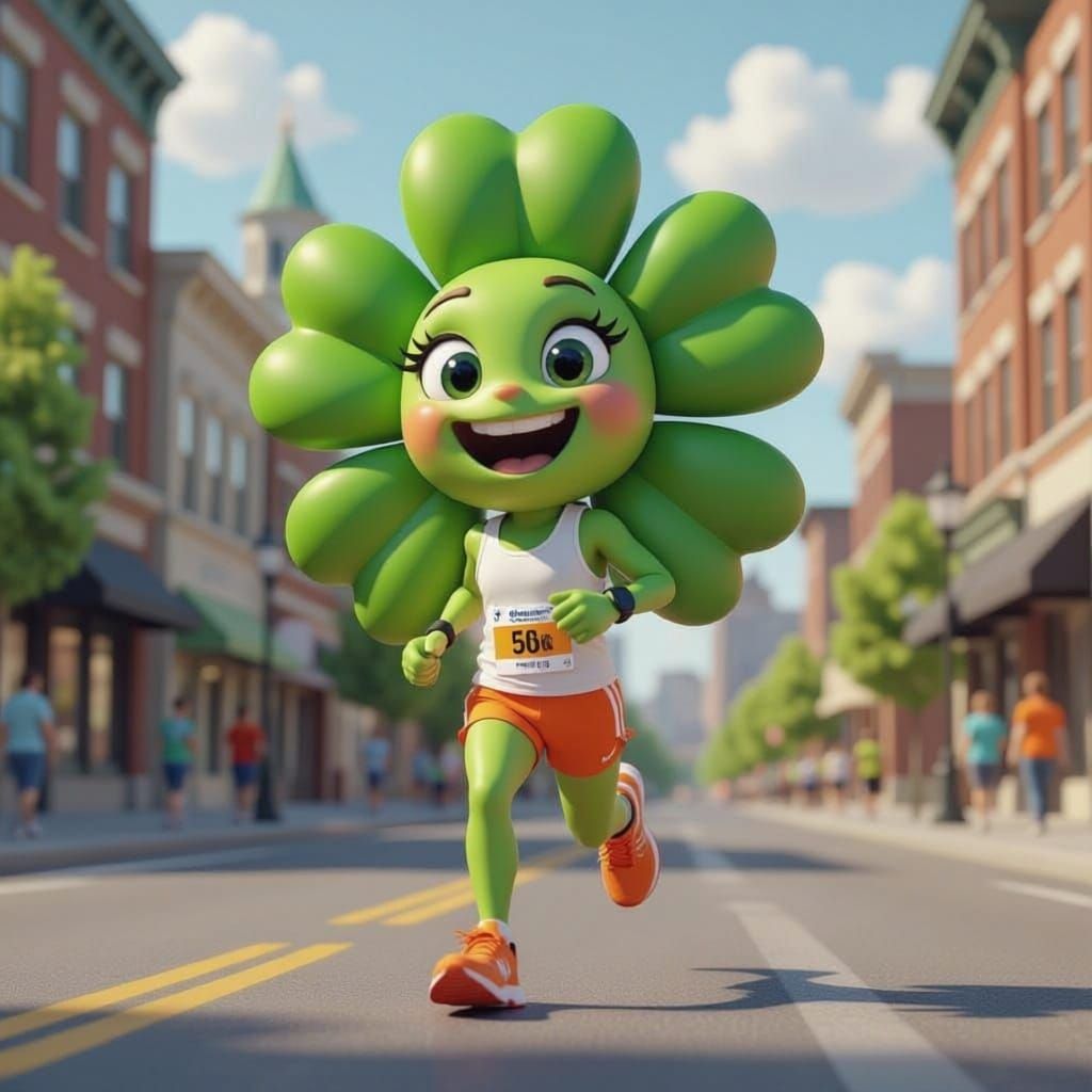 Happy Shamrock Runner in Charity Race
