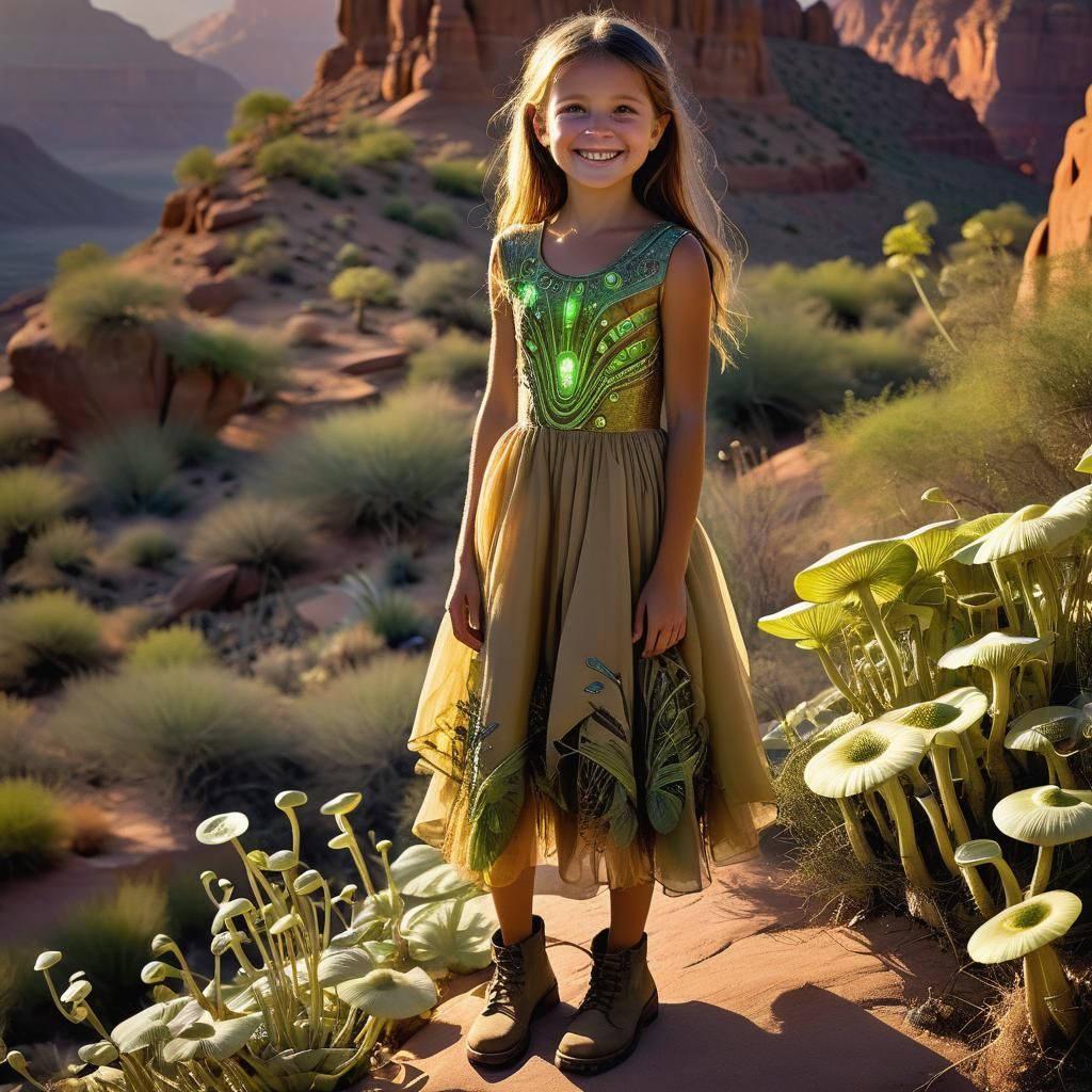 Child in Desert Garden: Fantasy Realism