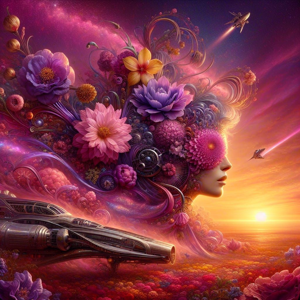 A floral invasion of an alien superstar's arrival, with vibr...