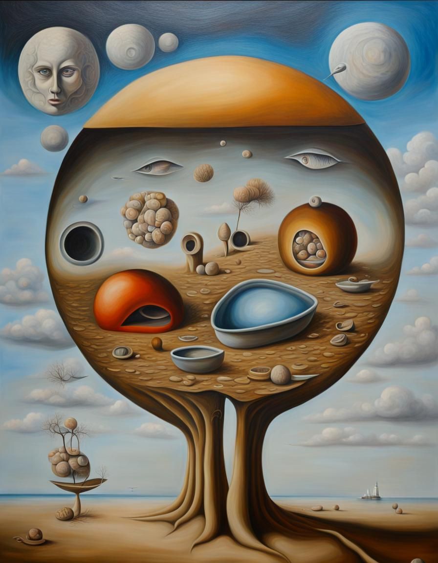 Surreal Oil Painting on Canvas