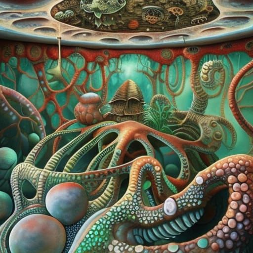 Psychedelic Zombie Fantasy in Watercolor and Ink