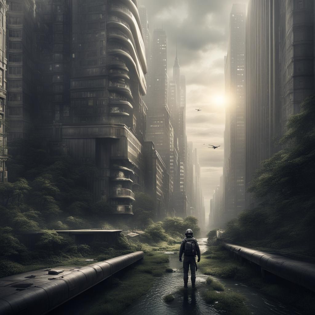 Humorous Oxygen Addiction Matte Painting