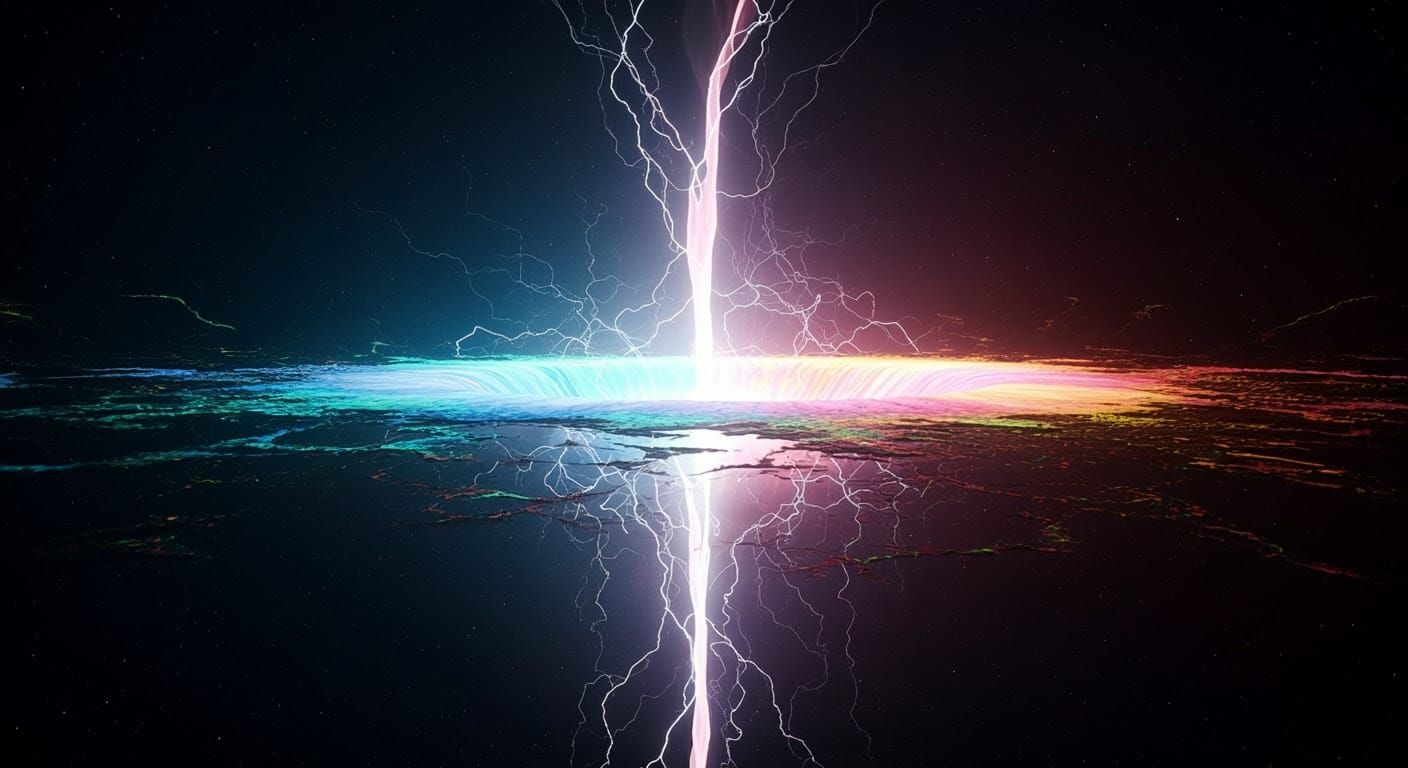 Cosmic Rift in Vibrant Colors