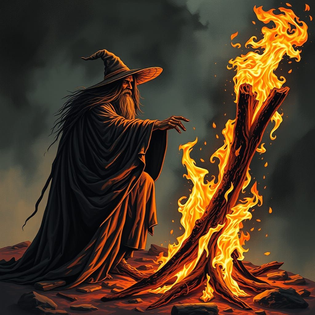 Witch Burning at the Stake: A Fiery Depiction