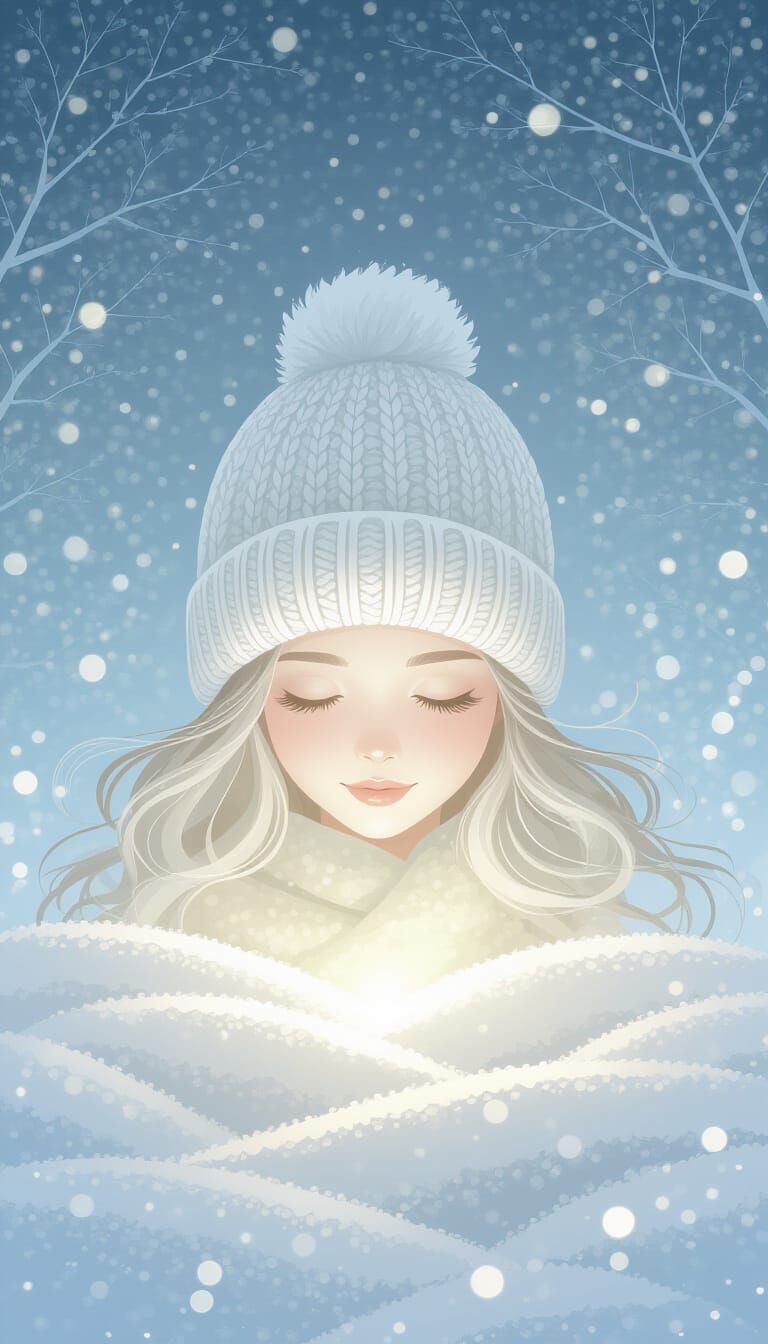 Ethereal Vertical Card Background with Glowing Light Dust