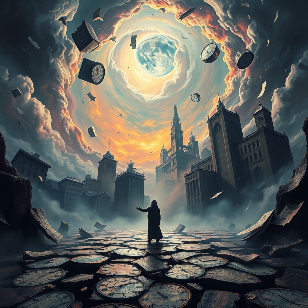 Surreal Reality Unravels as Time and Space Collapse