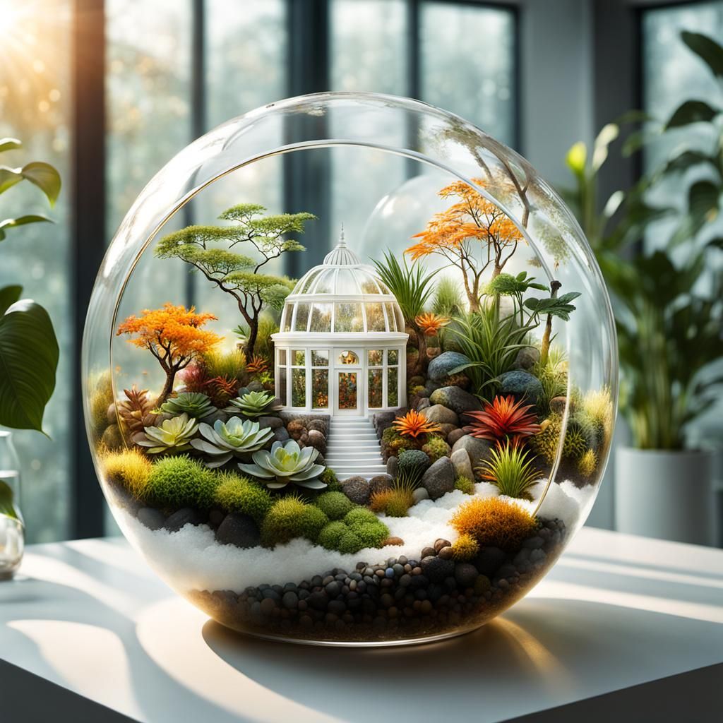 Four Seasons Terrarium in Double Exposure