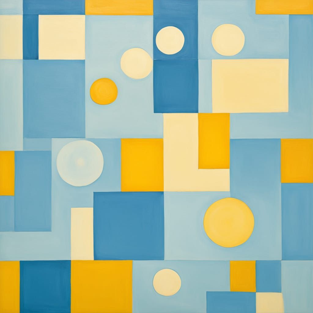 Bauhaus-Inspired Geometric Abstraction in Soft Brushstrokes ...