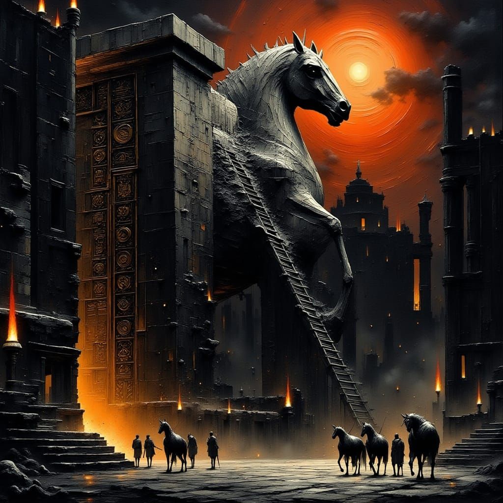 The Battel for Troy begins