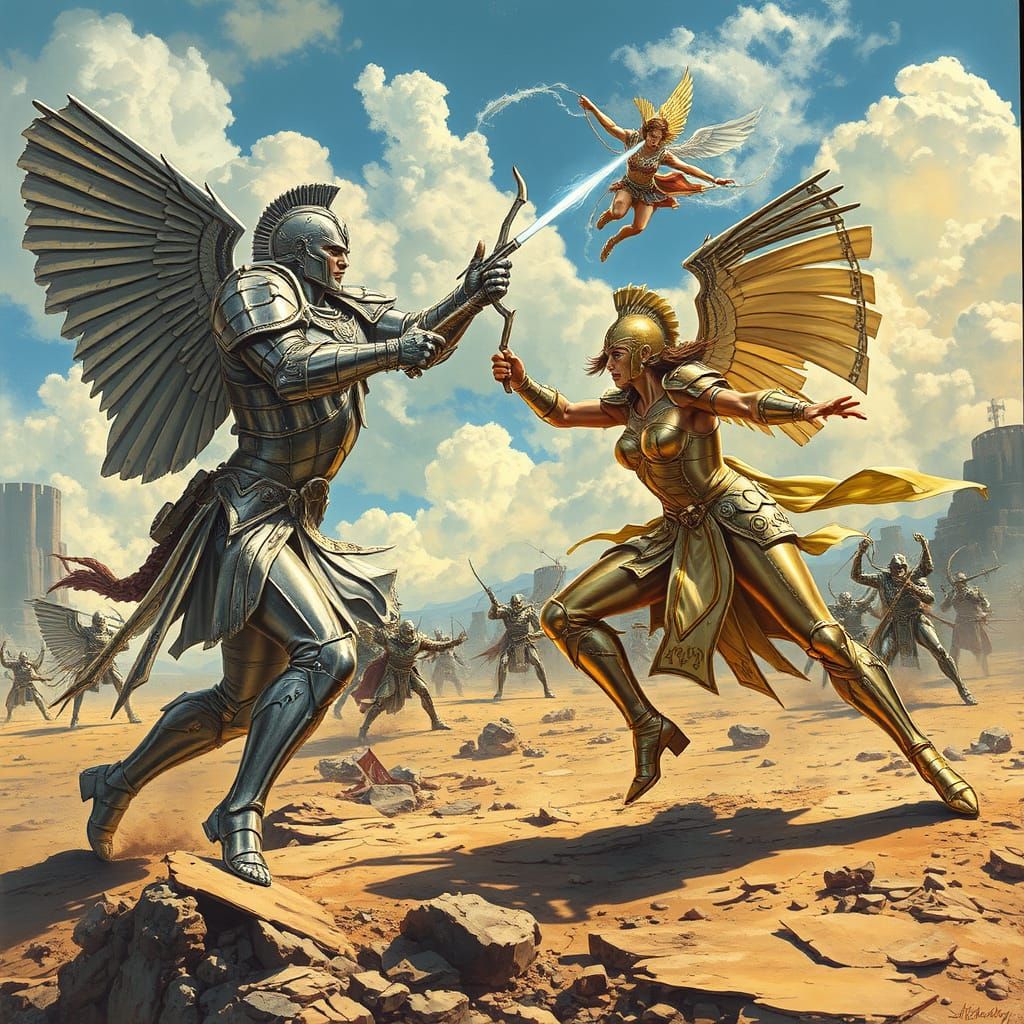 Silver and Gold Armies Clash in Epic Battle, Apollo and Arte...