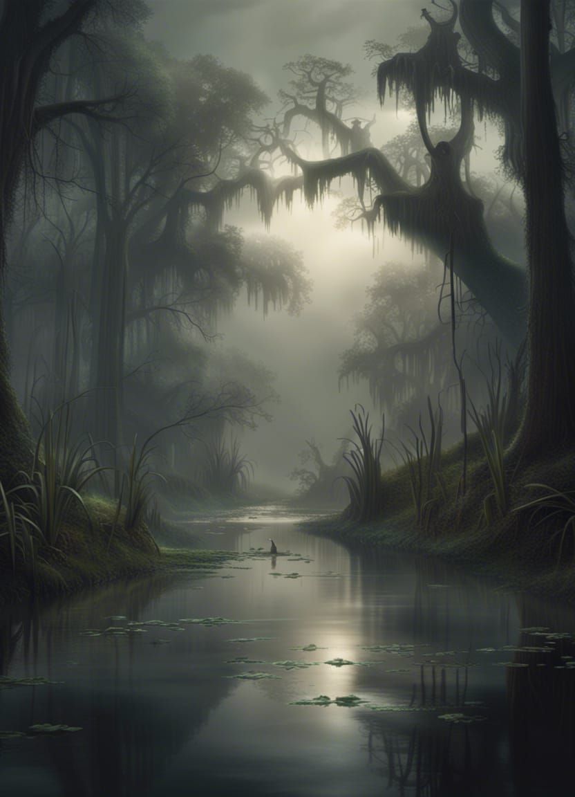 Mysterious Foggy Bayou of Louisiana
