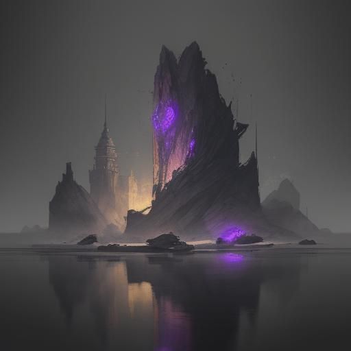 Chinese Ink Wash Painting of a Kitchen