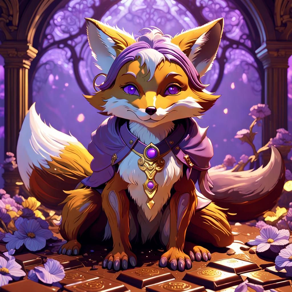 Hyperdetailed Fox in Dark Fantasy Art