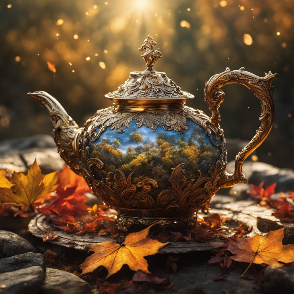 Autumn teapot