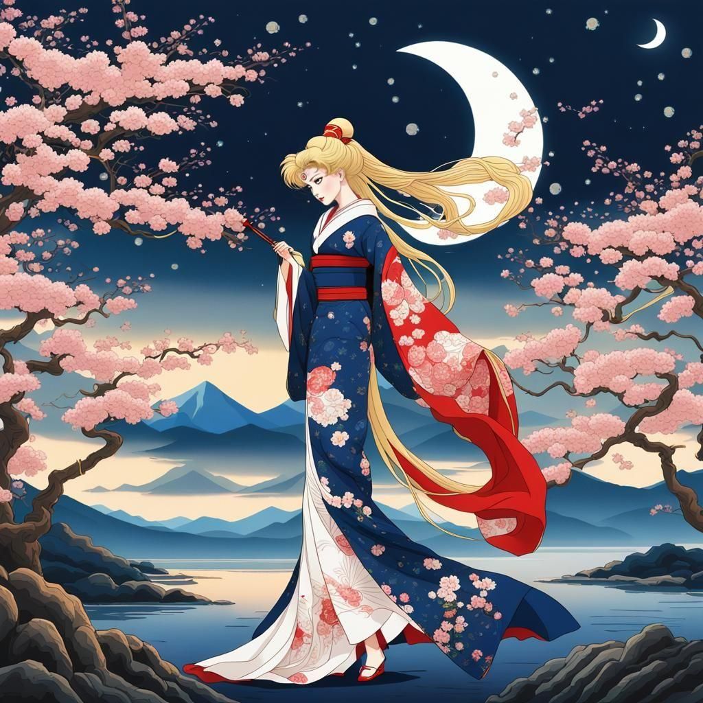 Sailor Moon: Ukiyo-e Elegance