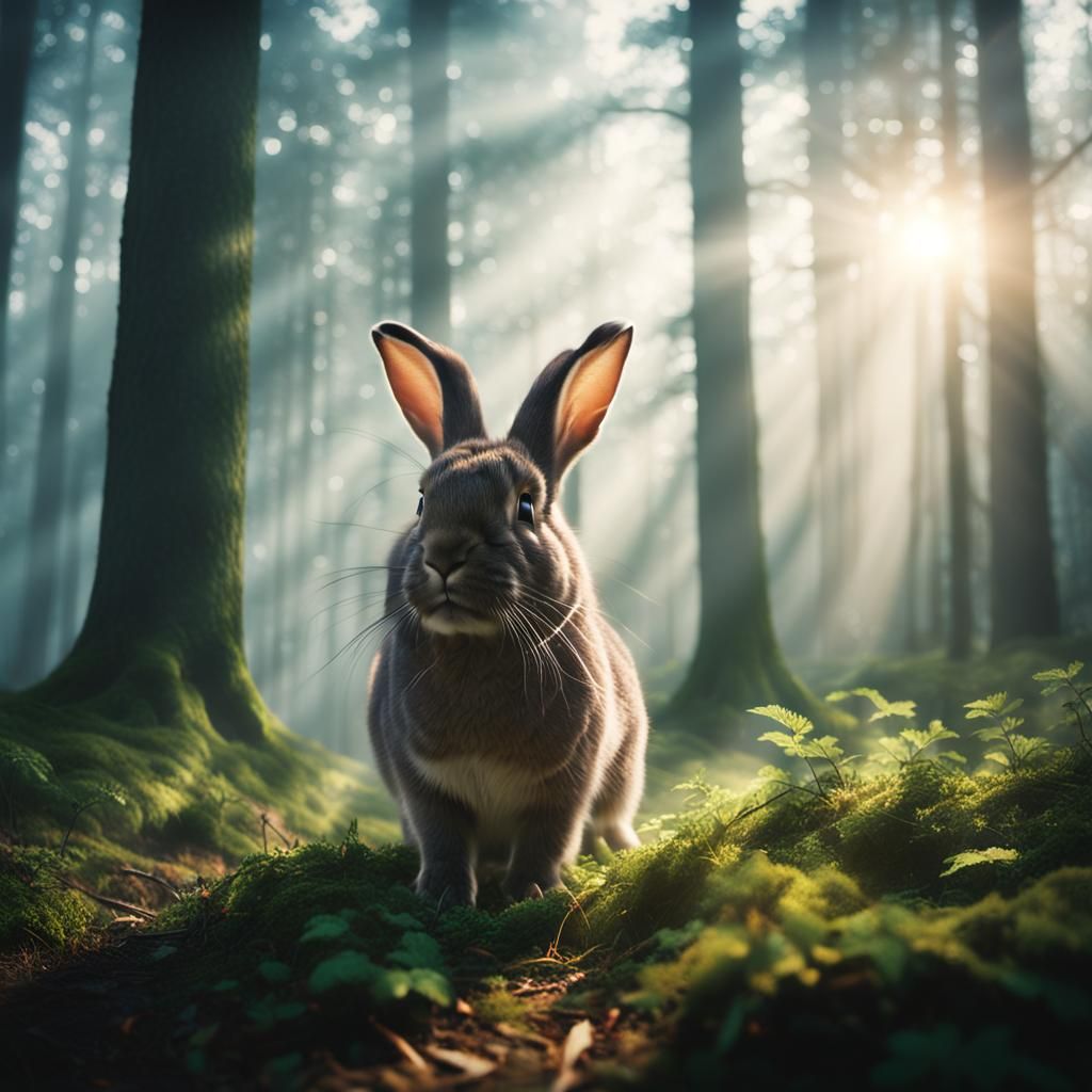 Ethereal Forest Encounter in Cinematic Style