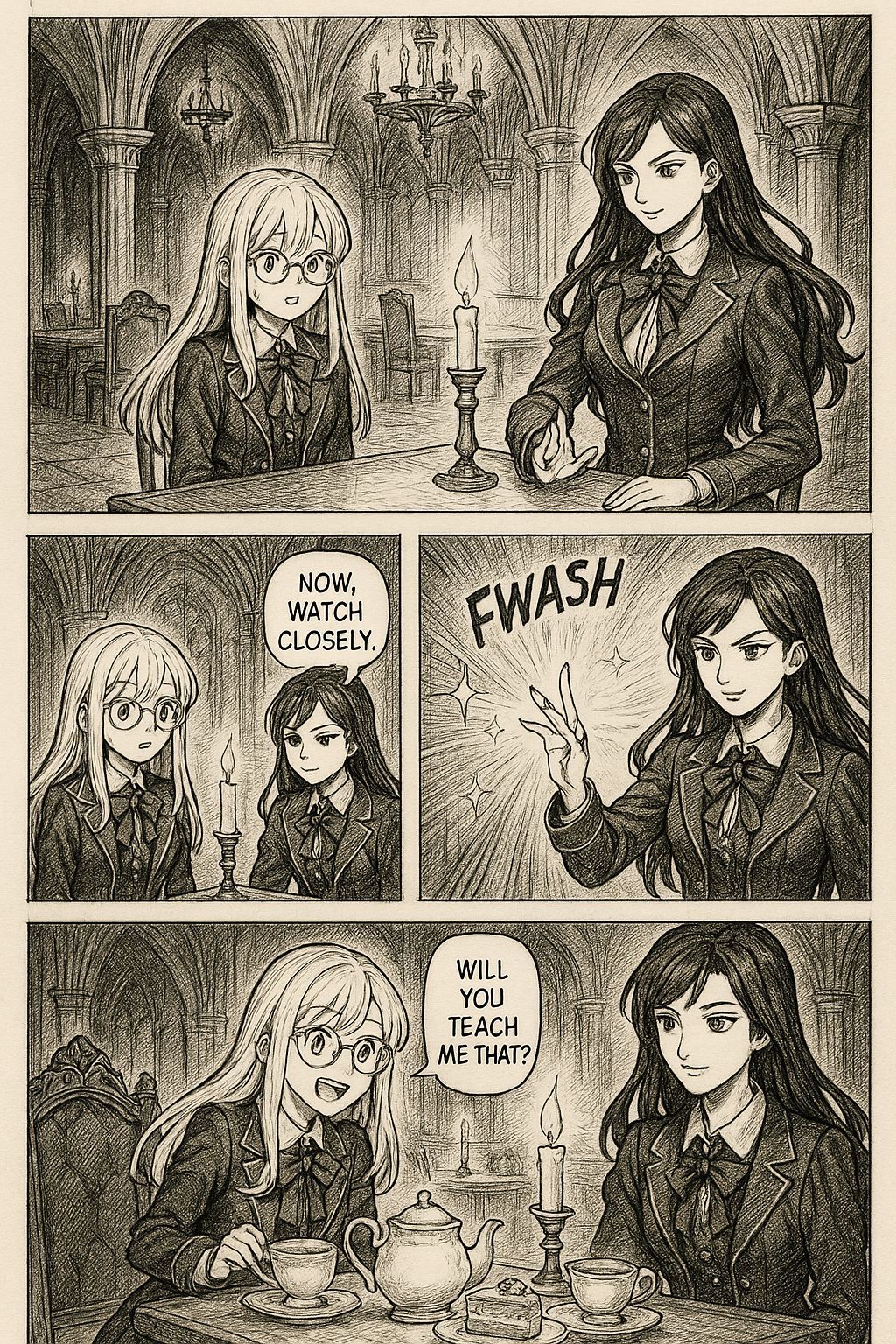 Magical Tea Time in a Gothic Academy