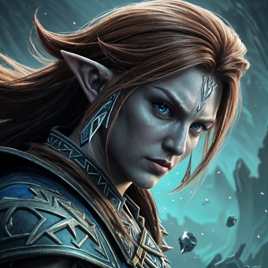 Dramatic Hyperrealistic Hyrule Splash Art