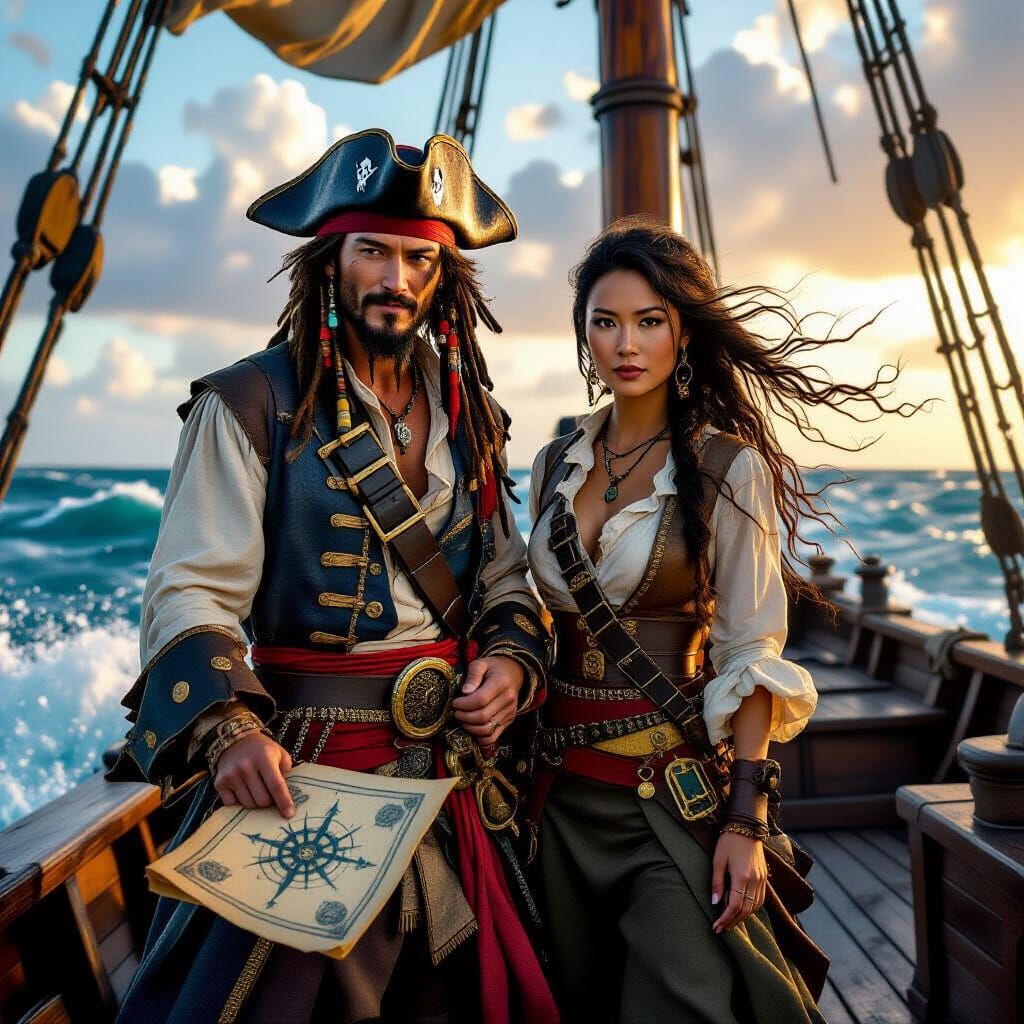 Asian Pirates on Stormy Seas: Cinematic Adventure