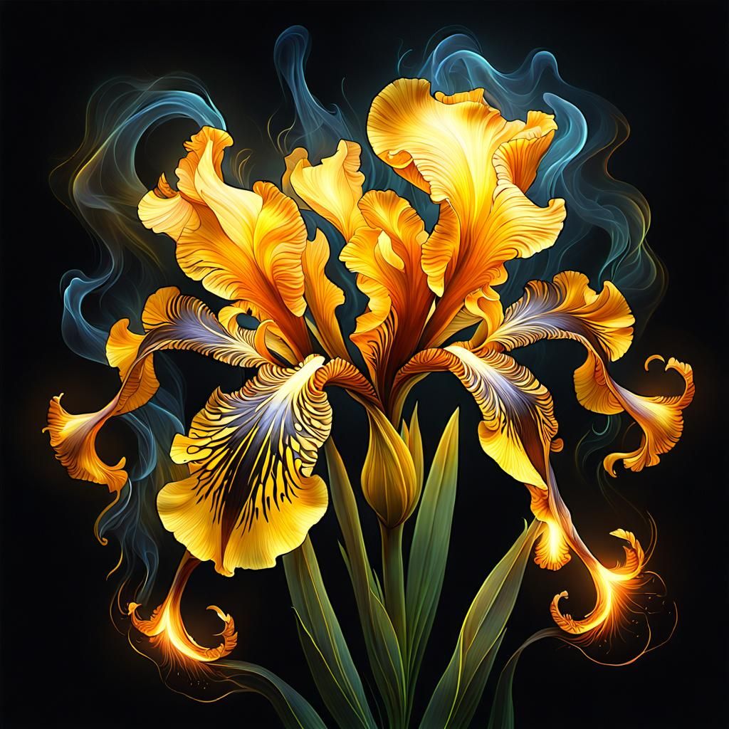 golden iris flower