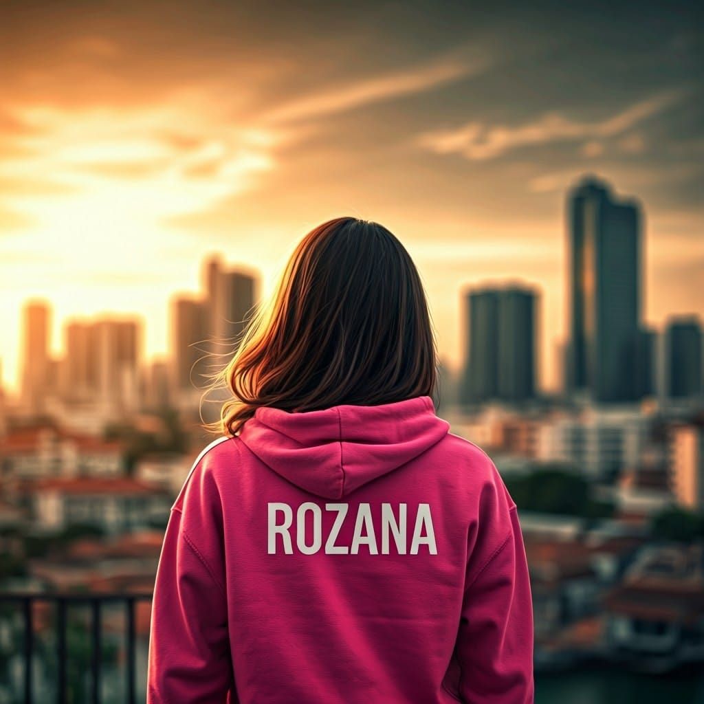 Vibrant Woman Stands Majestically in Cinematic Malaysia