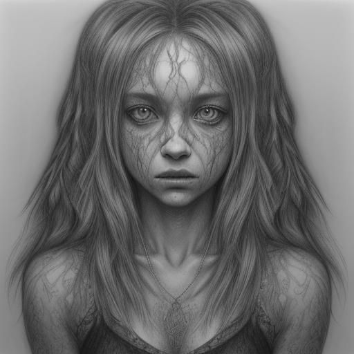 Dissociative Identity Disorder: Hyperdetailed Charcoal Drawi...