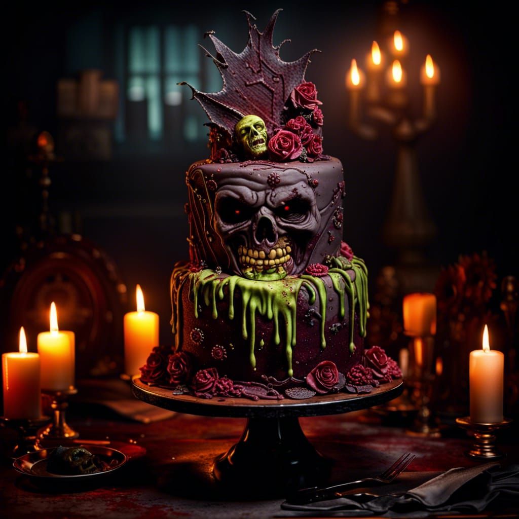 Epic Gothic Zombie Cake