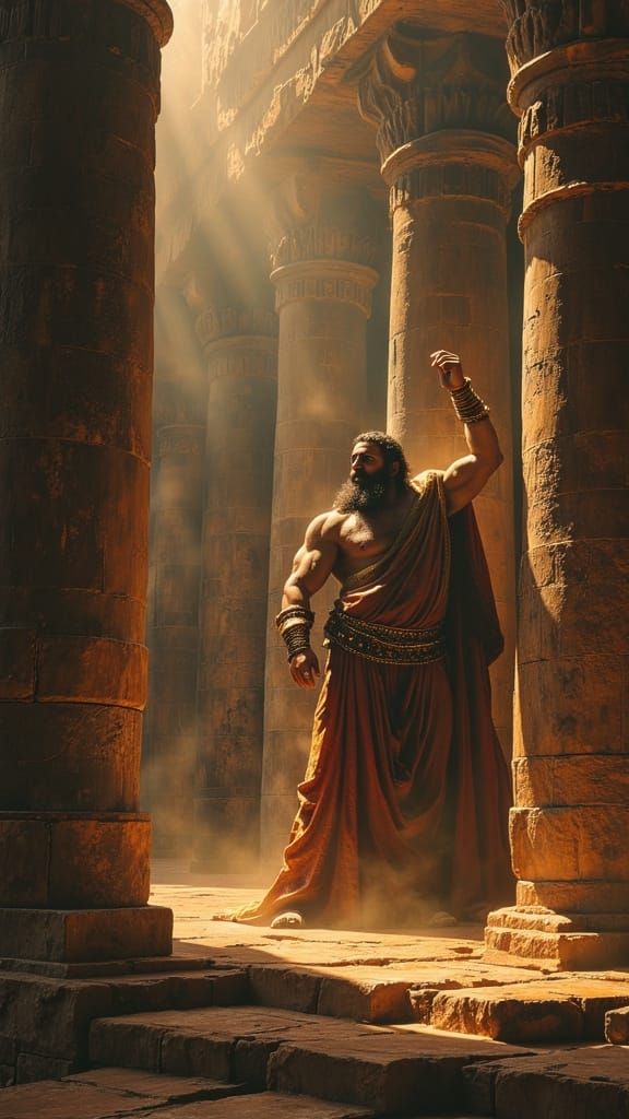 Ancient Temple Gods Engage in Epic Clash with Dark Forces