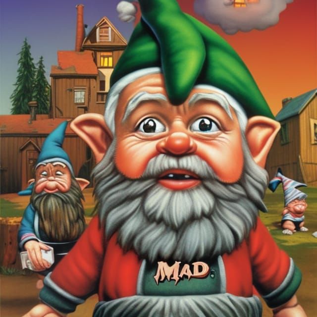Gnomes in Mad Magazine Style