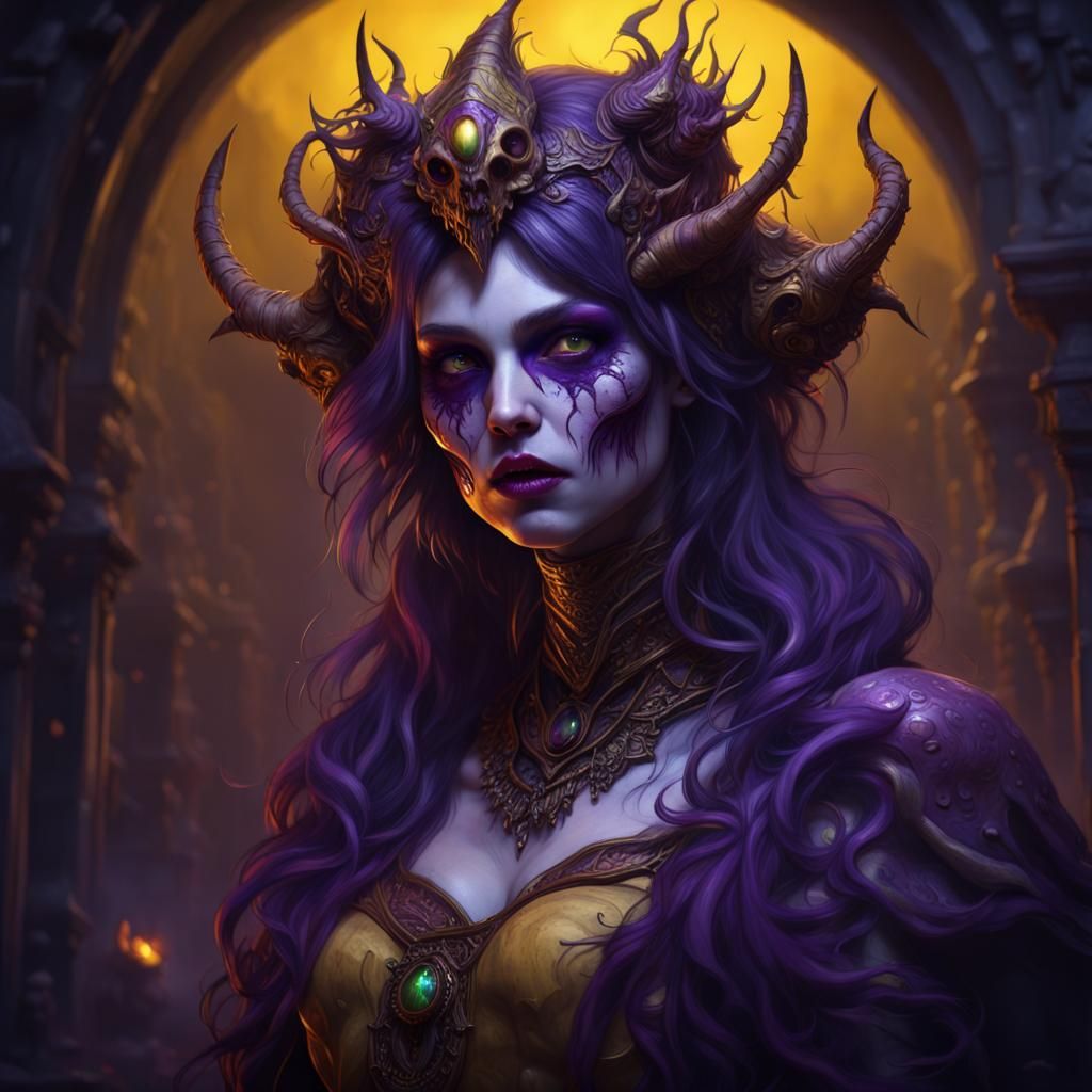 Terrifying Halloween Creature in Dark Fantasy Style