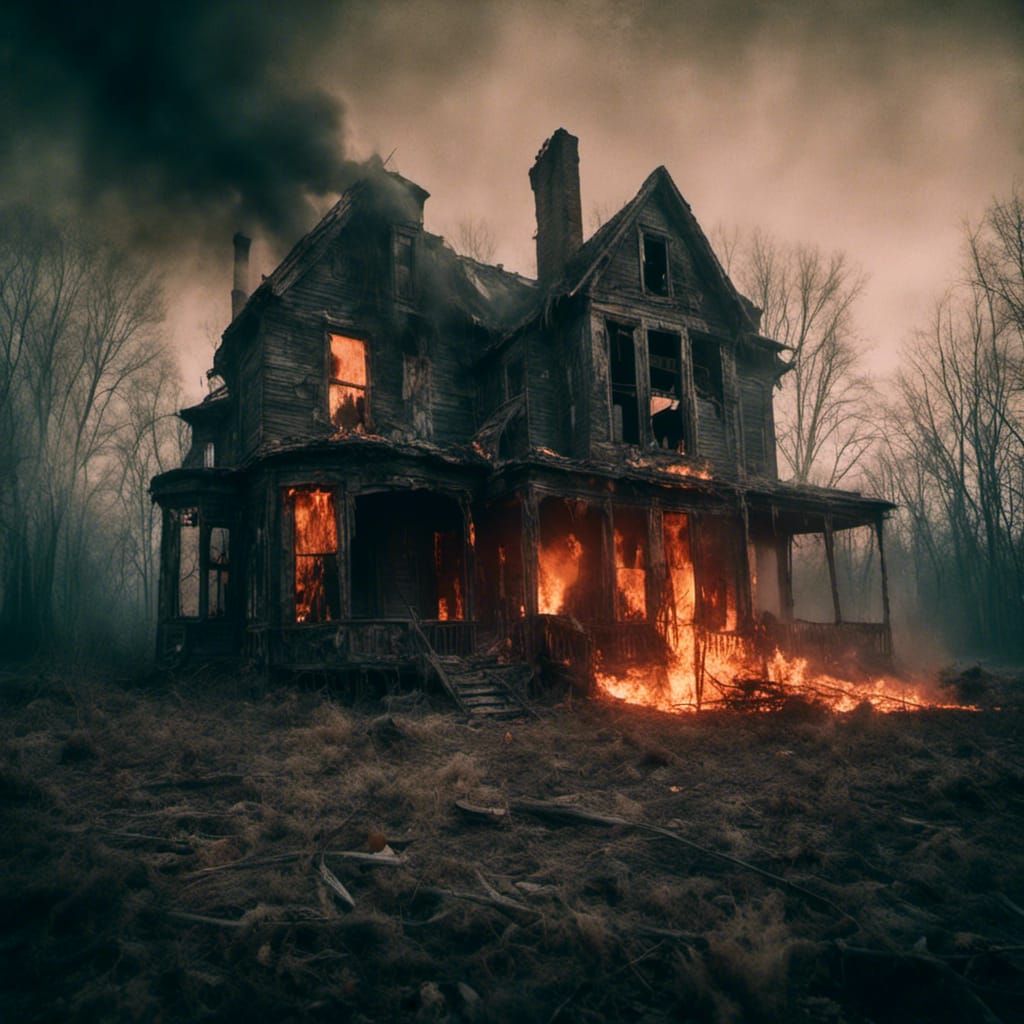 House on Fire with Living Pickle: Cinematic Still