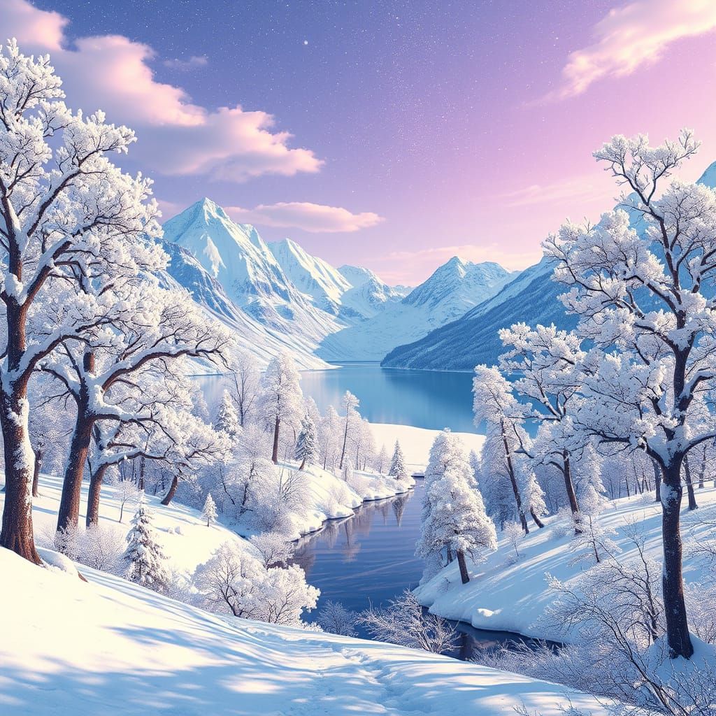 Winter Wonderland on a Distant Planet with Earthly Qualities