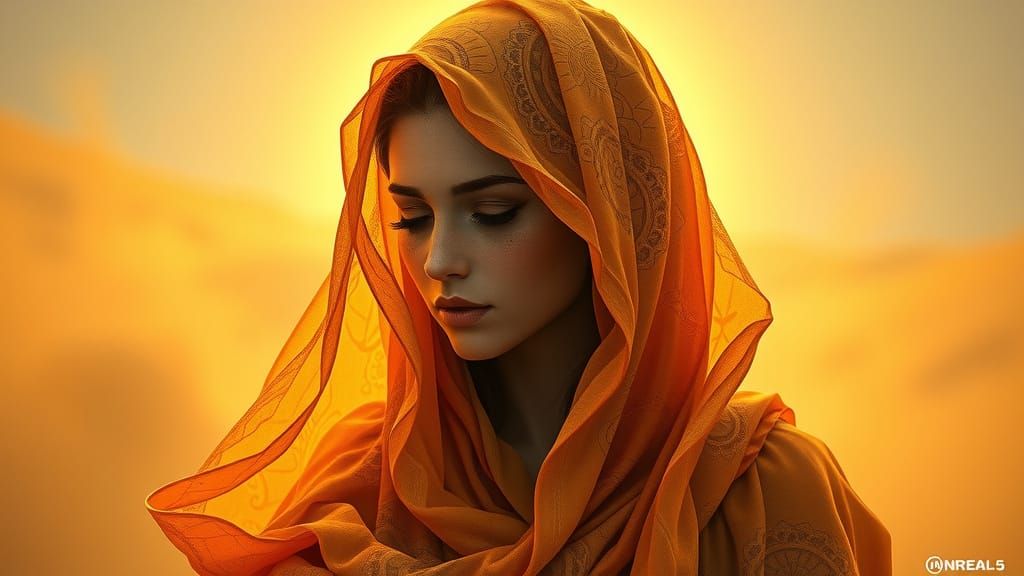 Golden Goddess of the Desert's Whisper