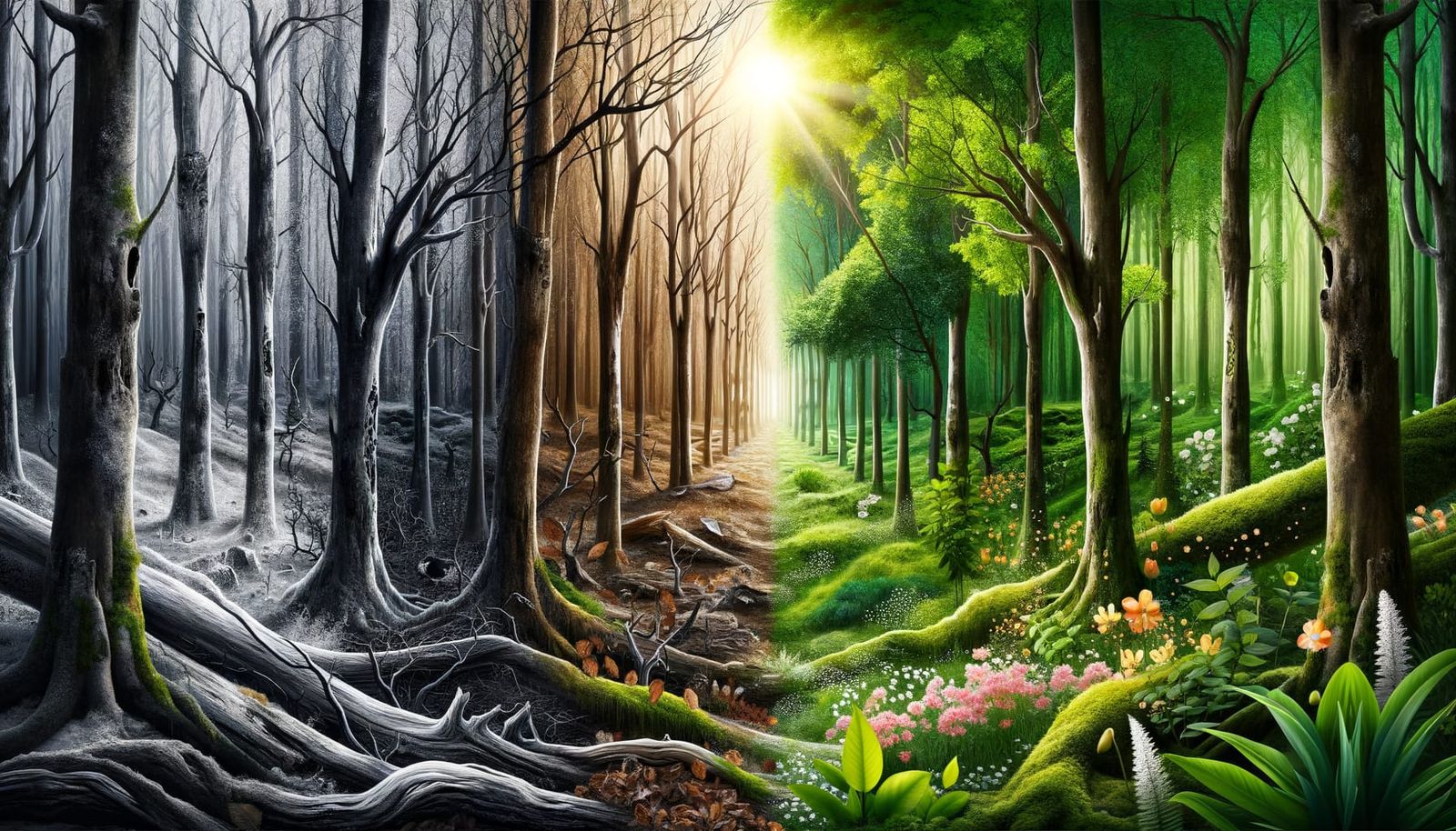 Symbolic Forest Landscape: Death and Rebirth
