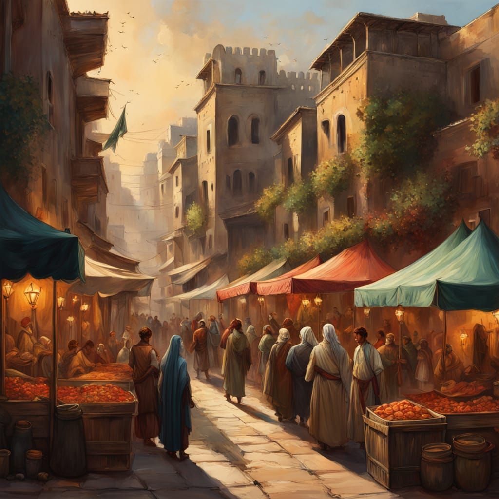 Market in an Arabian city