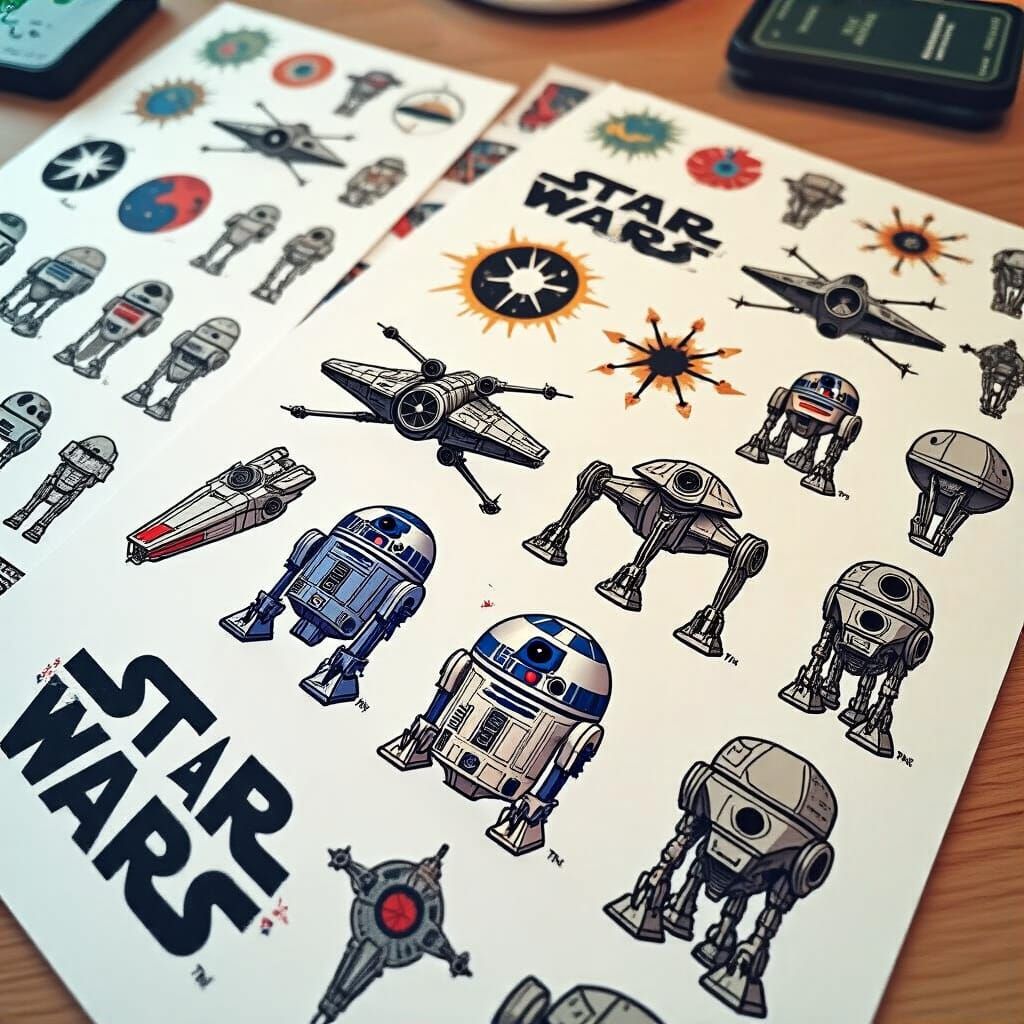 Star Wars Flash Tattoo Designs on Display