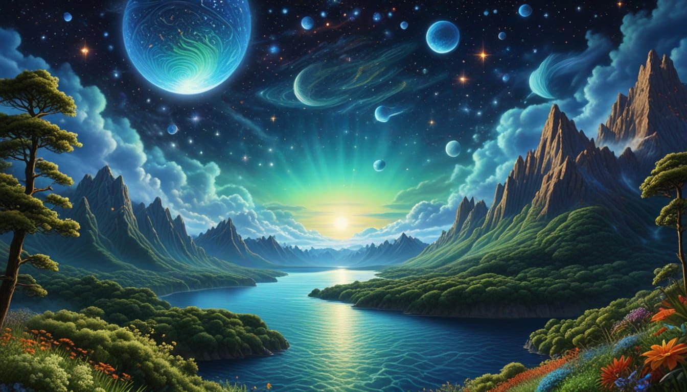 Earth as Sleeping Giant in Celestial Art