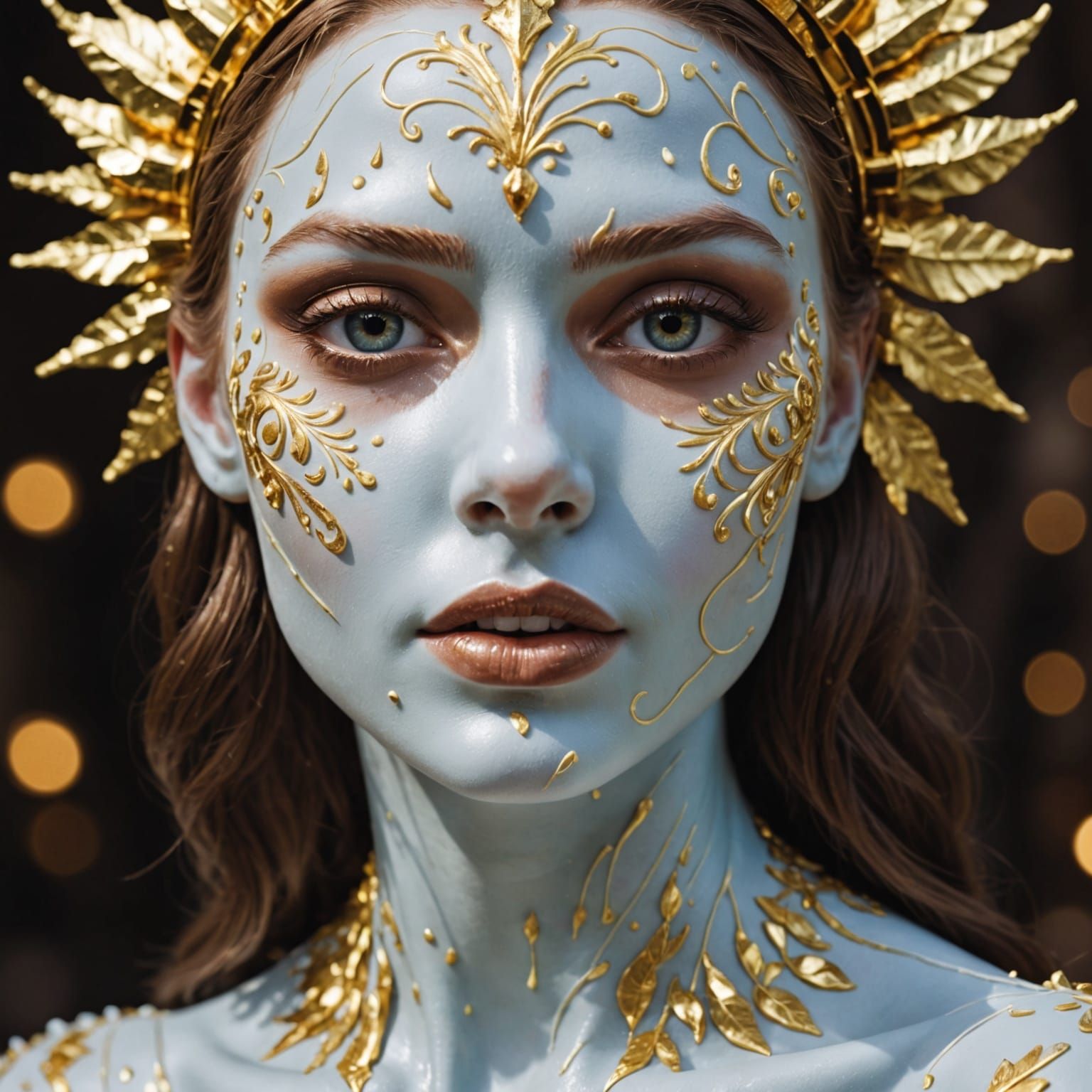 Magical White Chocolate Woman in Enchanted Forest